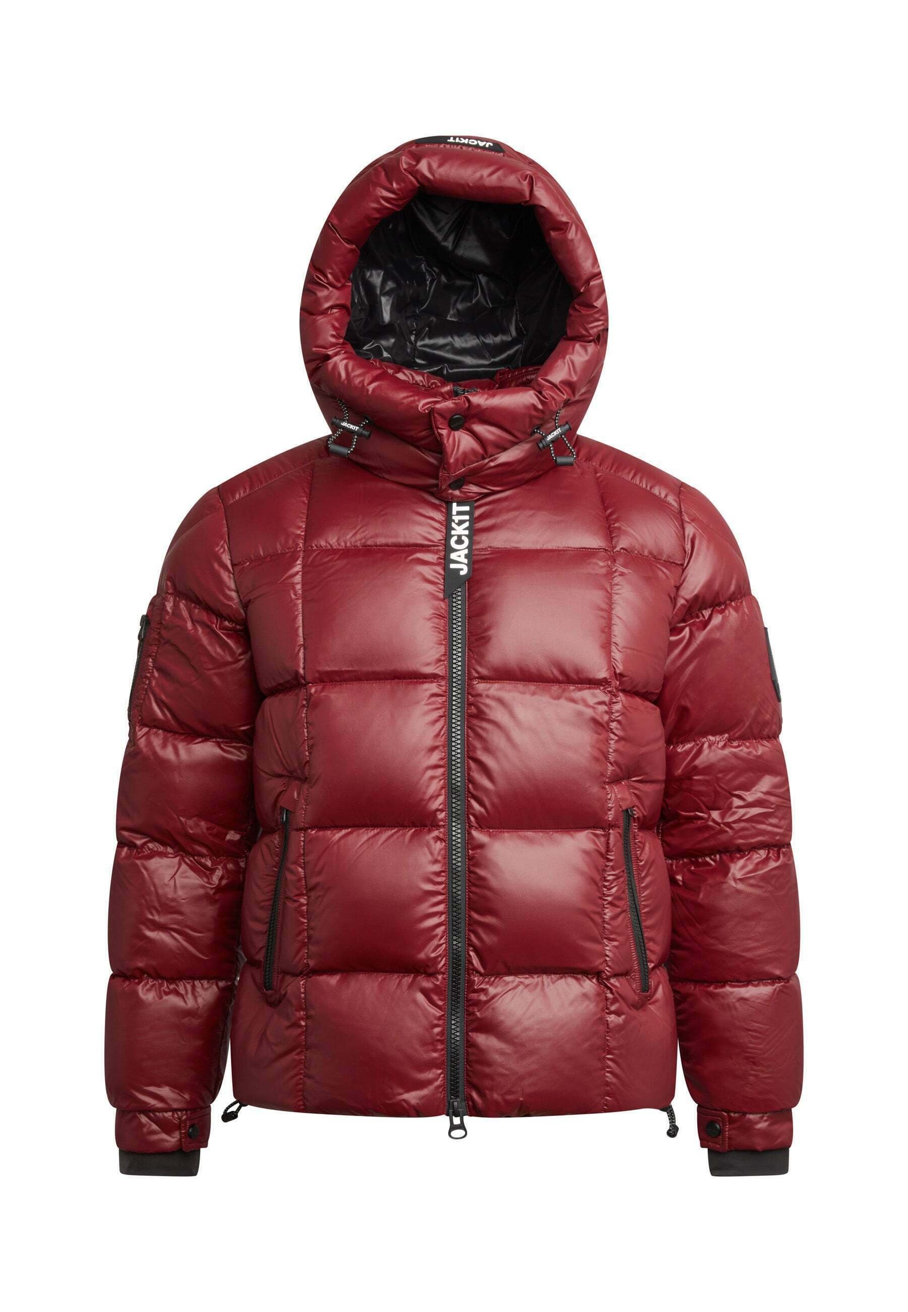 JACK1T EZ BOXED PUFFER RACER LUX - Winter jacket - dark cranberry