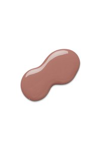 Nagellack mit einer glatten, glänzenden Oberfläche in einem gedämpften Rosa-Braunton und einer sanft geschwungenen Form.