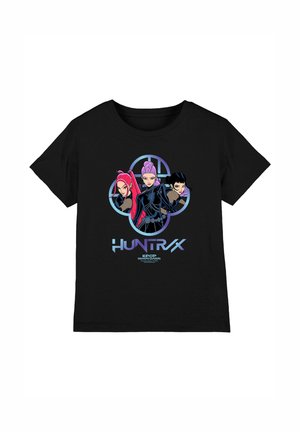 NETFLIX, KPOP DEMON HUNTERS HUNTRIX GIRLS LOGO UNISEX - Print T-shirt - black