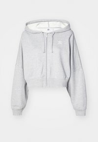 HOODIE - Cipzáras pulóver - medium grey heather
