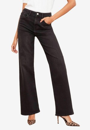 REGULAR FIT   WIDE  - Flared Jeans - black