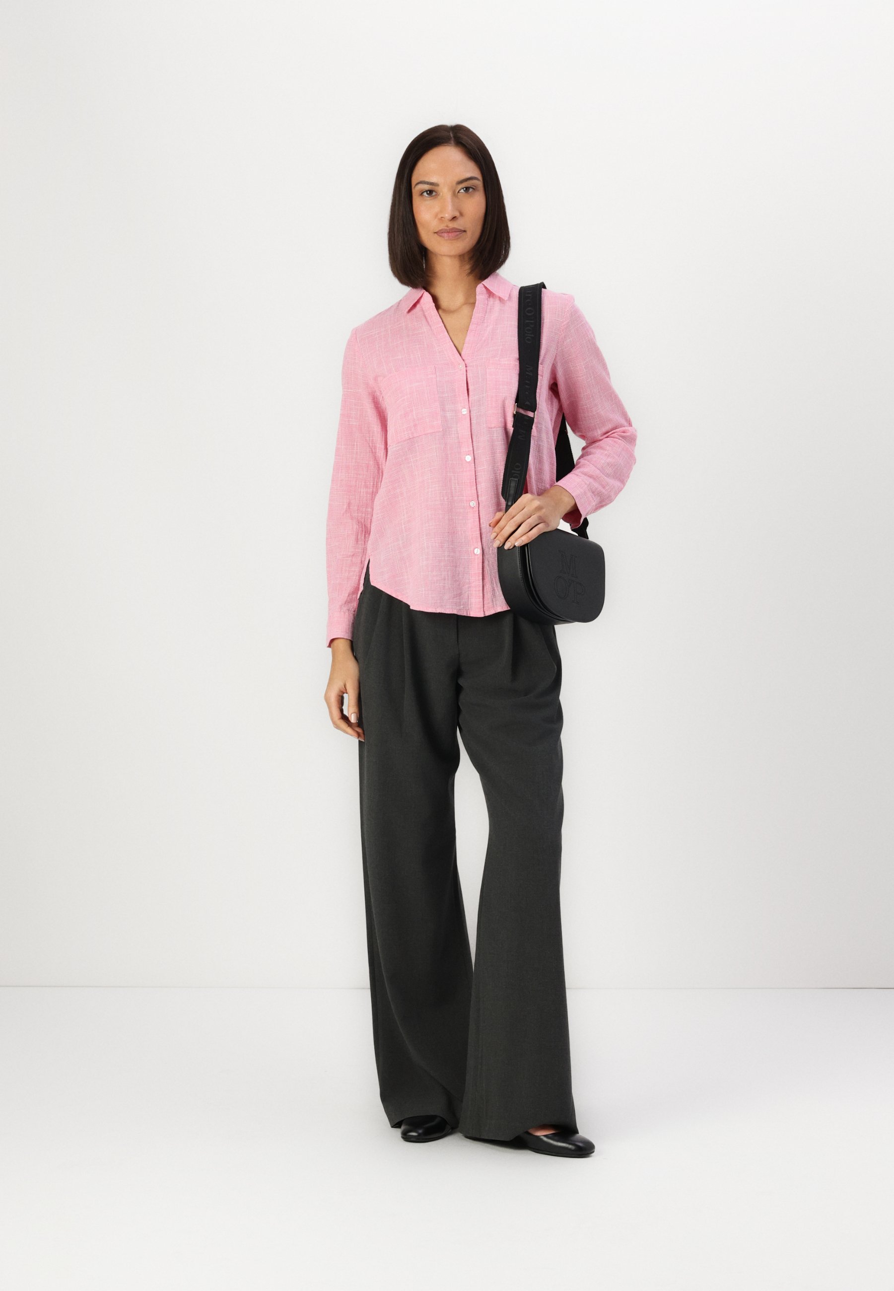 売れ筋商品|||トムテイラー シャツ レディース トップス SLUB STRUCTURE - Button-down blouse - bright rose Striped shirt blouse by Tom Tailor