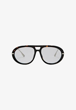 Massimo Dutti, TORTOISESHELL-EFFECT AVIATOR GLASSES - Zonnebril - dark blue