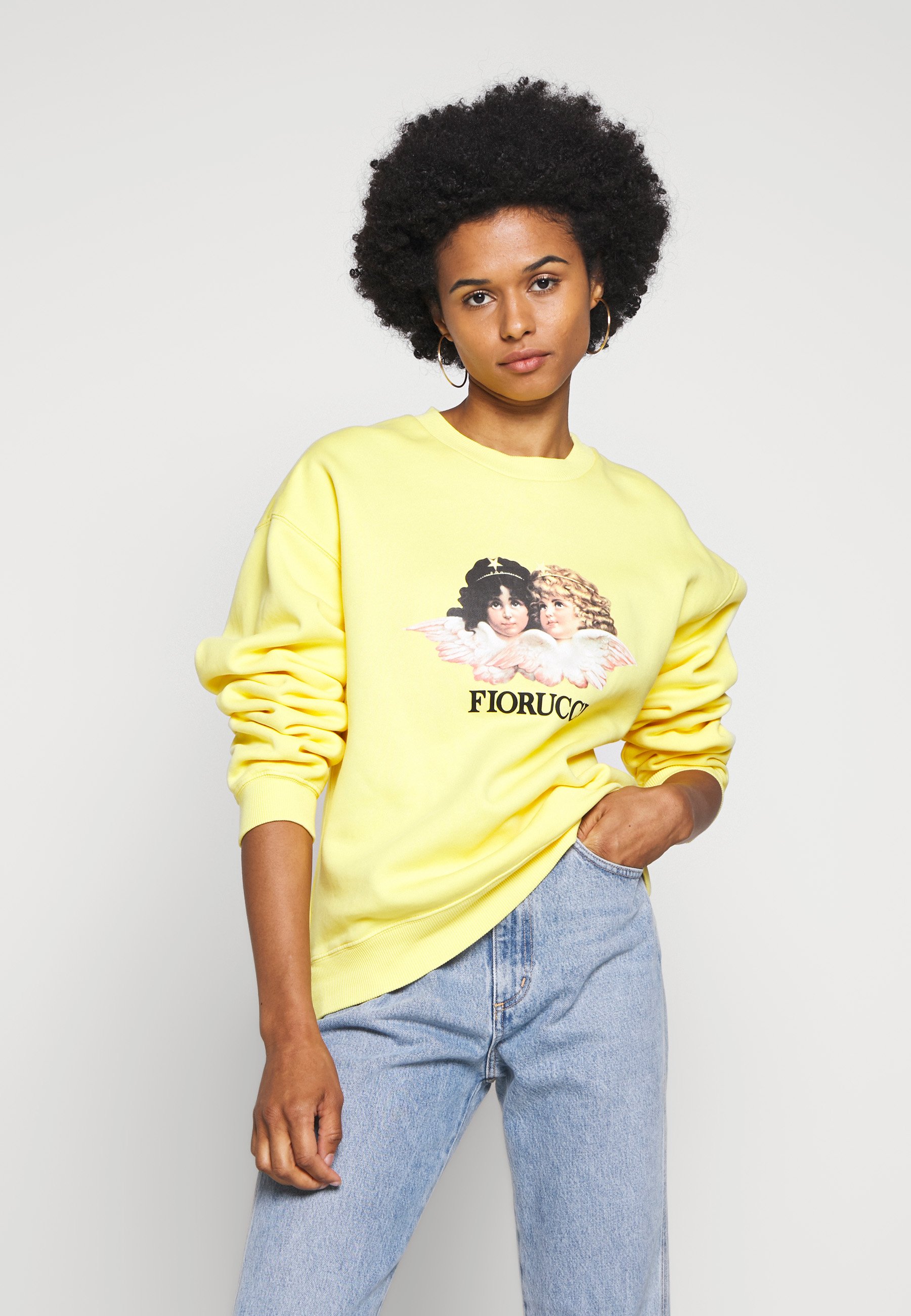 fiorucci yellow sweatshirt
