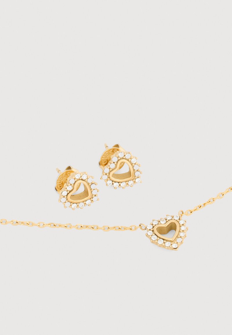 Ensemble Bijoux Paparazzi - Collier Et Boucles D’oreilles Dorés - Très Abordable - Neuf Avec étiquettes
