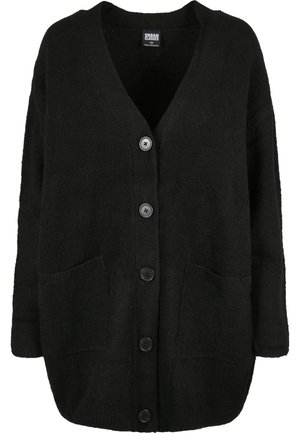 Urban Classics LADIES CHUNKY FLUFFY KNIT CARDIGAN - Vest - black