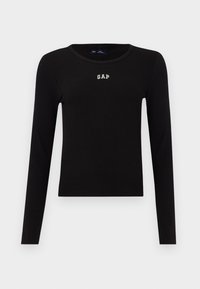 MOD CROP TEE - Pikkade varrukatega topp - black