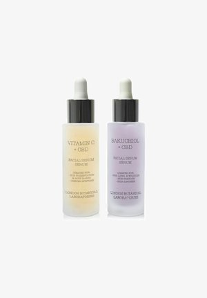 London Botanical Laboratories, BAKUCHIOL + CBD SERUM 30ML + VITAMIN C + CBD SERUM 30ML, przezroczysty