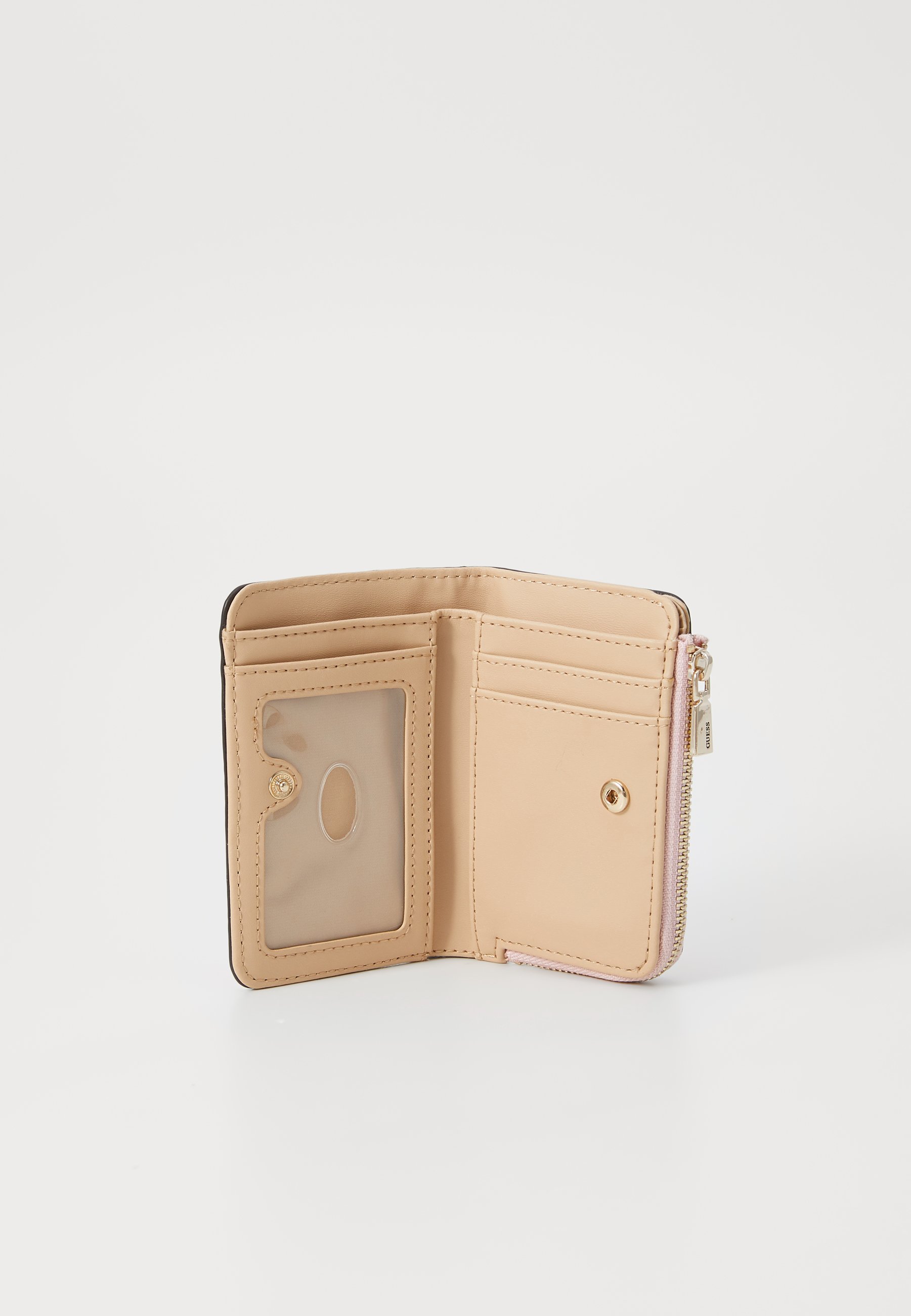 Guess ZARELA ZIP CARD CASE - Wallet - peony logo/light pink