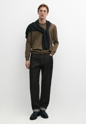 Massimo Dutti, SELVEDGE FIT JEANS - Jeans Straight Leg - black