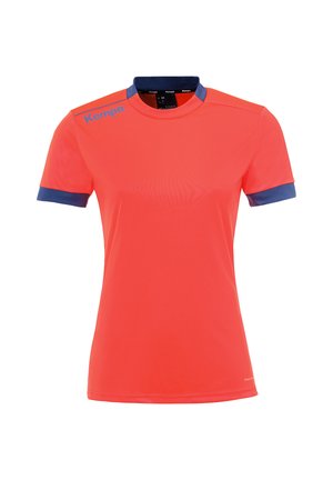 PLAYER  - Print T-shirt - fluo rot ice grau