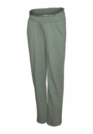 Heledad rohelised, kerge kangaga püksid, millel on elastne vöökoht ja mugav lõige. Omavad sujuvat tekstuuri ja sirget säärelõiget.