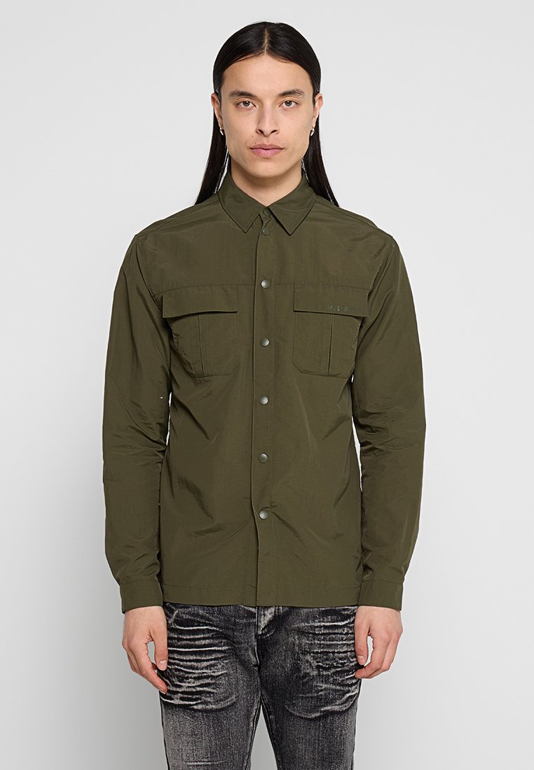 Han Kjøbenhavn Overhemd olijfgroen