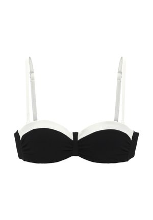 LASCANA, BANDEAU - Bikini-Top - schwarz-creme