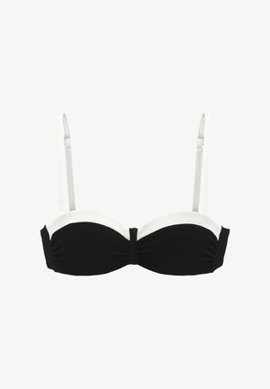 LASCANA, BANDEAU - Bikini-Top - schwarz-creme