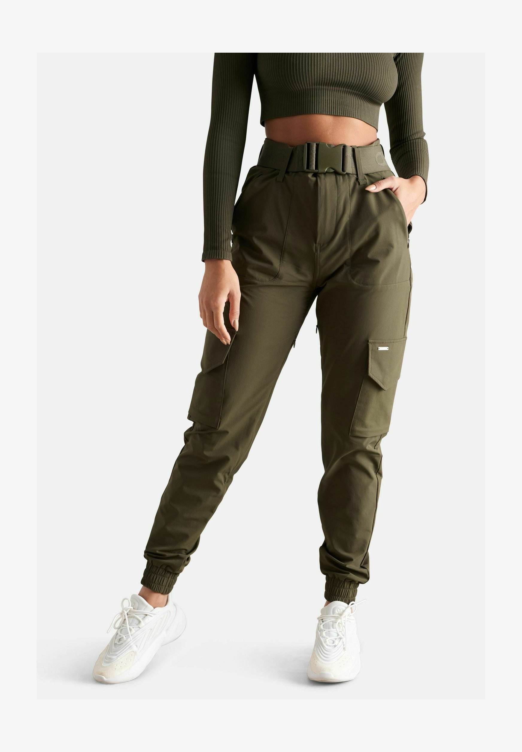 ONLY & SONS Pantaloni Cargo Uomo ONSCAM Ringiovaniti – Verde Lichen, 78% Cotone, Chiusura Lampo, Vestibilità Regolare