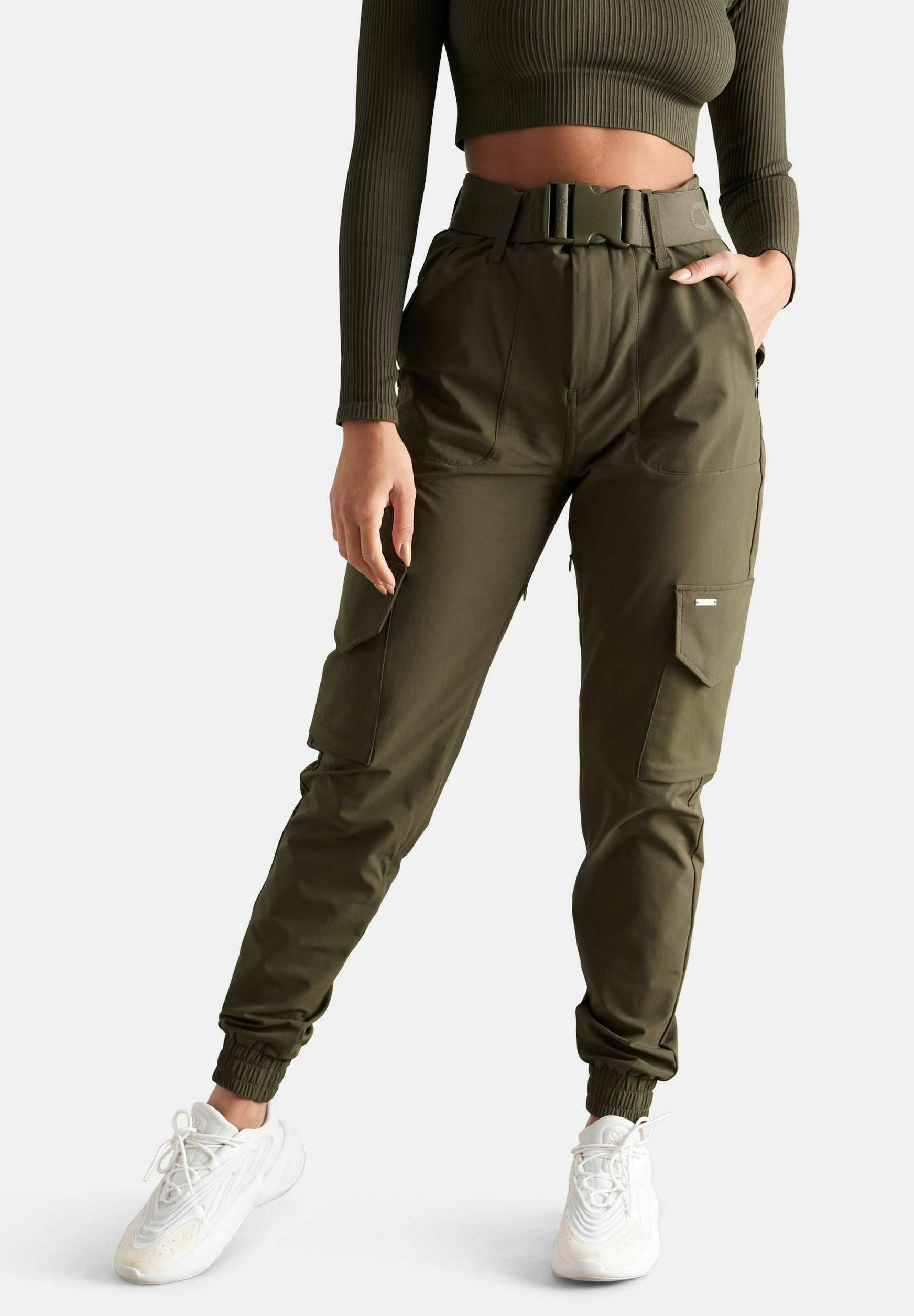 ONLY & SONS Pantaloni Cargo Uomo ONSCAM Ringiovaniti – Verde Lichen, 78% Cotone, Chiusura Lampo, Vestibilità Regolare