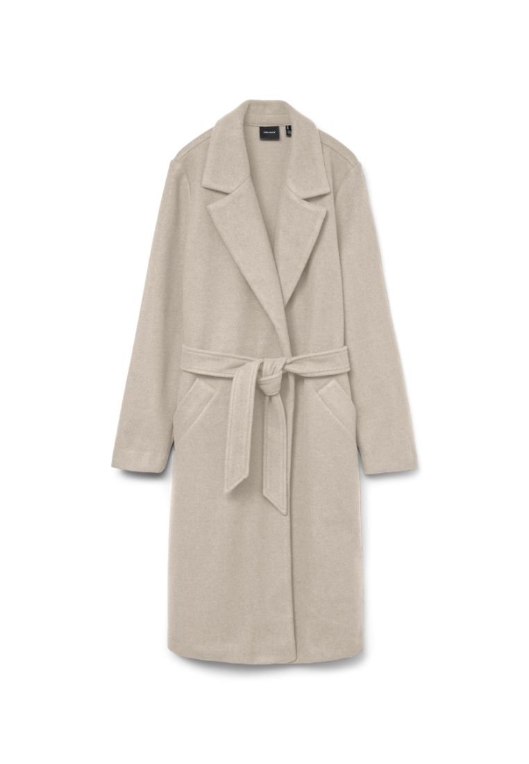 Vero Moda VMFORTUNEAYA LONG - Classic coat - oatmeal/beige