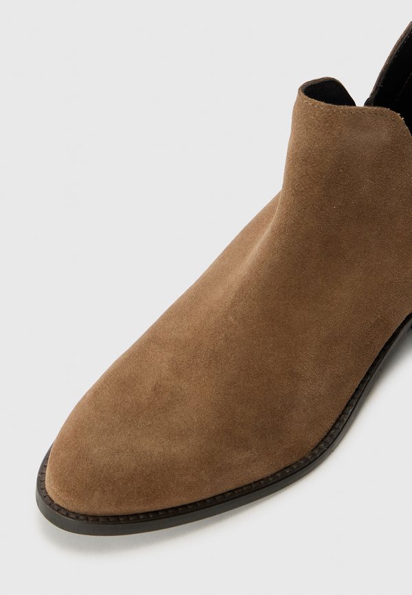 LEATHER - Cowboy/biker ankle boot - taupe2