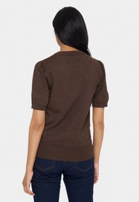 Saint Tropez MILASZ SS - T-shirt - bas - dark oak melange