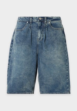FAVELA, BASIC WAVE - Τζιν σορτς - washed blue