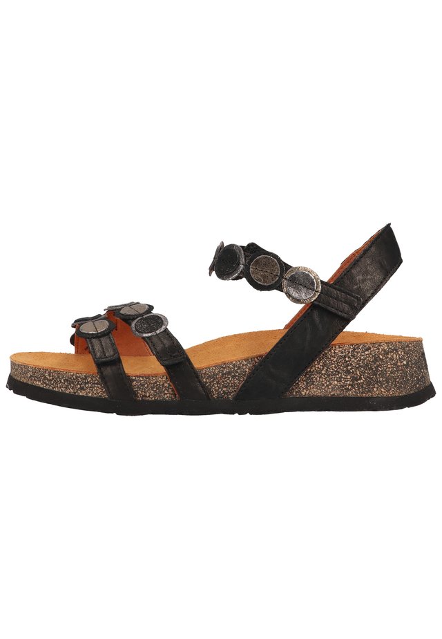 Sandalen met sleehak - sz/kombi