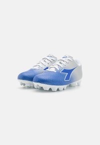 Diadora CATTURA II JR UNISEX - Nogometne kopačke za čvrstu podlogu - silver/blue/white
