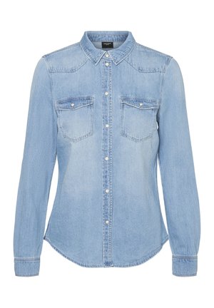 Vero Moda VMMARIA LS MIX NEW NOOS - Pogājama blūze - light blue denim