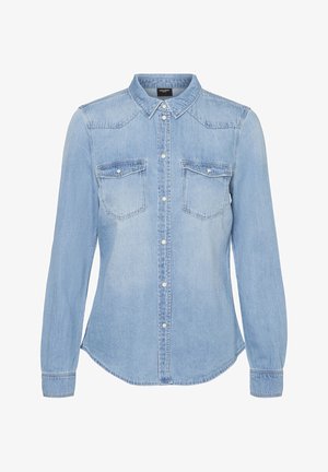Vero Moda VMMARIA LS MIX NEW NOOS - Nööpidega pluus - light blue denim