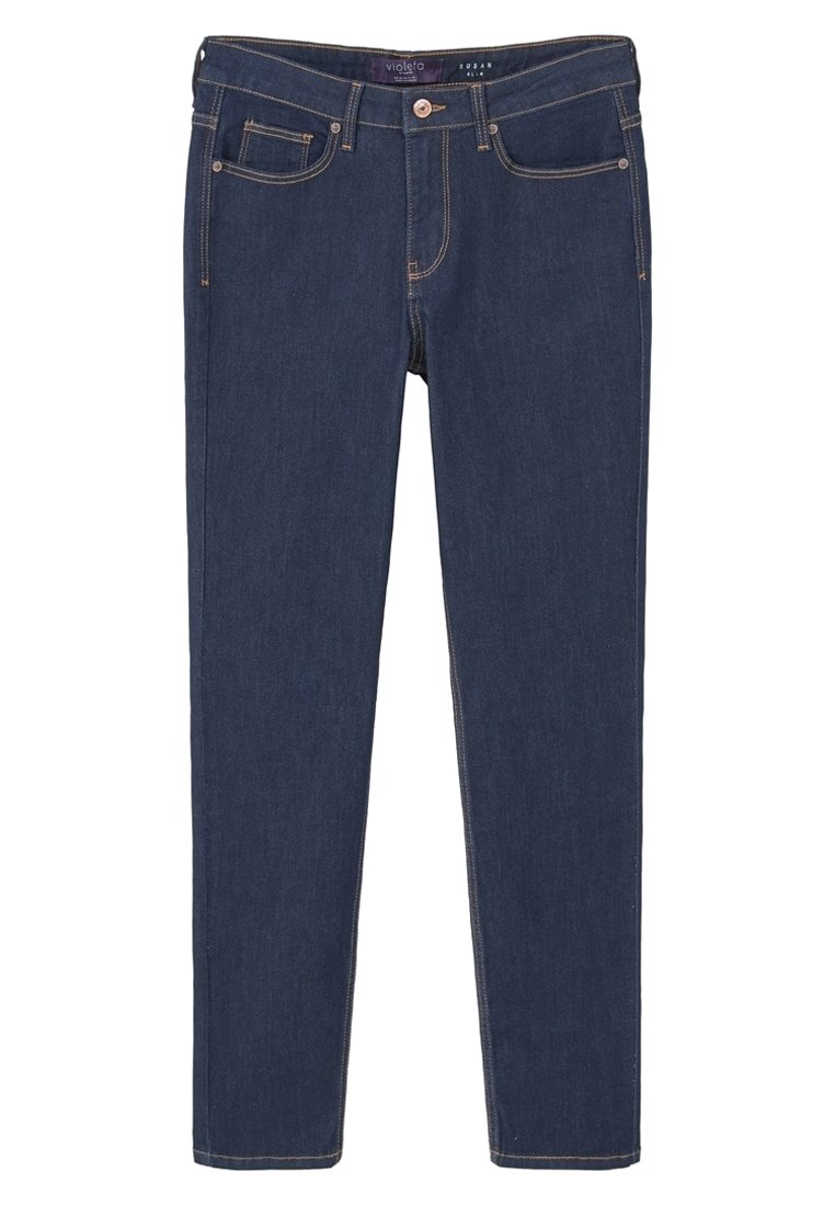 Violeta by Mango Slim fit jeans blauw Violeta by Mango Slim fit jeans blauw