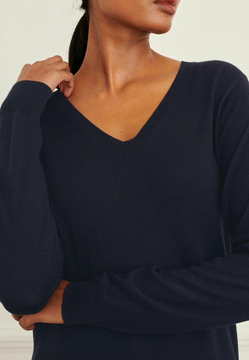 Pailletten Sissy Boy Sweater Dames Donkerblauw Next V-NECK JUMPER