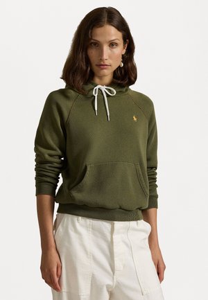 SHRUNKEN FIT FLEECE HOODIE - Hoodie - thermal green