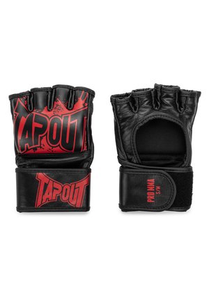 Vingerloze handschoenen - black red