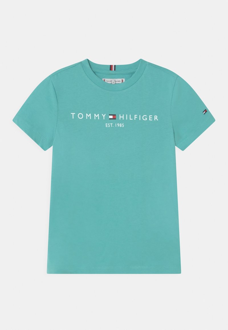 Tommy Hilfiger ESSENTIAL TEE UNISEX - Triko s potiskem - ocean tide