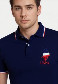 U.S. Polo Assn. TRICOLOUR SHORTSLEEVE - Pólóing - dunkelblau