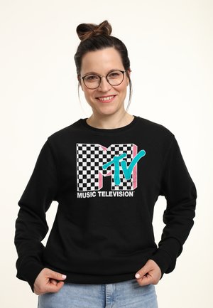 Henry Tiger CHECKERED MTV INVERSE - Sweatshirt - black