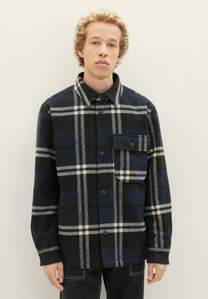 Leichte Jacke - black navy white check