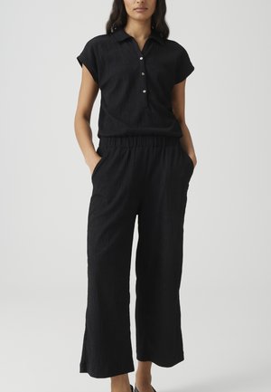 OPUS MID RISE CROPPED WIDE FIT CRASH - Jumpsuit - black