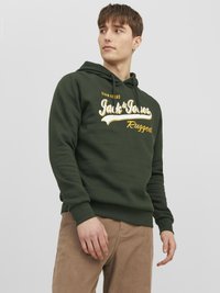 Jack & Jones - JJELOGO HOOD - Pulover s kapuco - mountain view Miniaturna slika 1