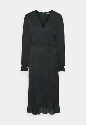 MIDAXI WRAP AROUND DOBBY DRESS - Vestido de cocktail / Vestido de festa - khaki