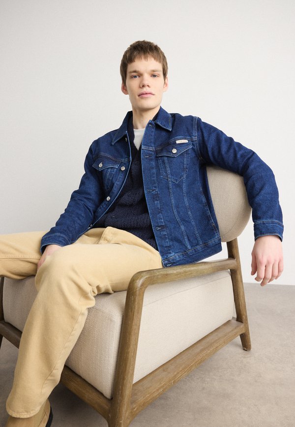 SLIM JACKET - Denim jacket - denim dark