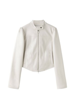 Stradivarius, Veste en similicuir - white