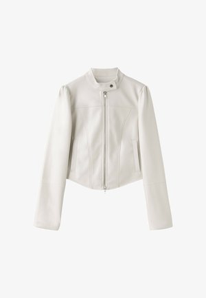 Stradivarius, Veste en similicuir - white