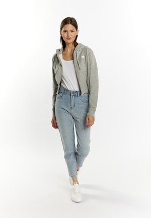 CROPPED - Sweatjakke - grau melange