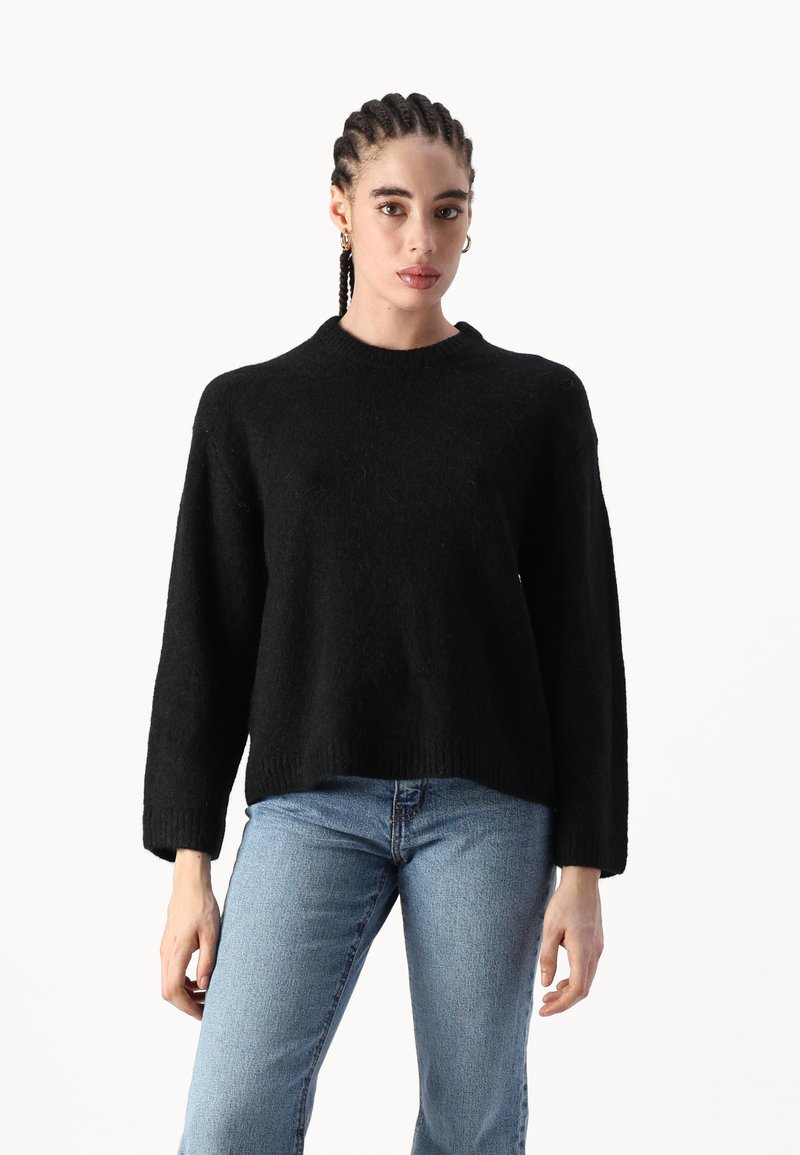 Gina Tricot CREW NECK - Džemperis - black