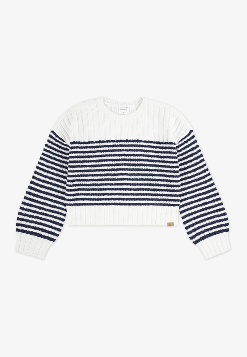 Abercrombie & Fitch SLASH NECK - Strickpullover - bright white/weiß ...