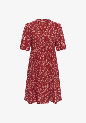 Culture, CULTURE CUPUGLIA GALLY SHORT DRESS - Nappali ruha - red flower