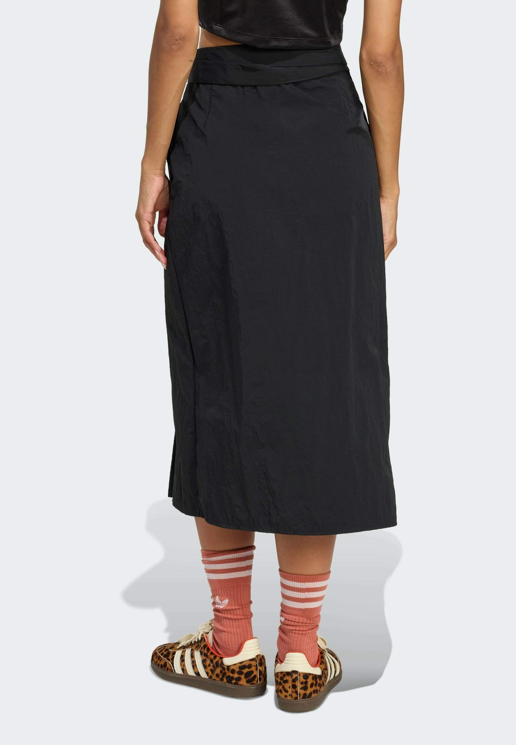 adidas Originals OFF-PLACED 3-STRIPES - Wrap skirt - black