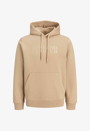 Jack & Jones PREMIUM, HOODIE LOGO HOODIE - Kapuzenpullover - petrified oak