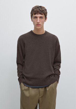 Massimo Dutti Jumper - mottled dark brown